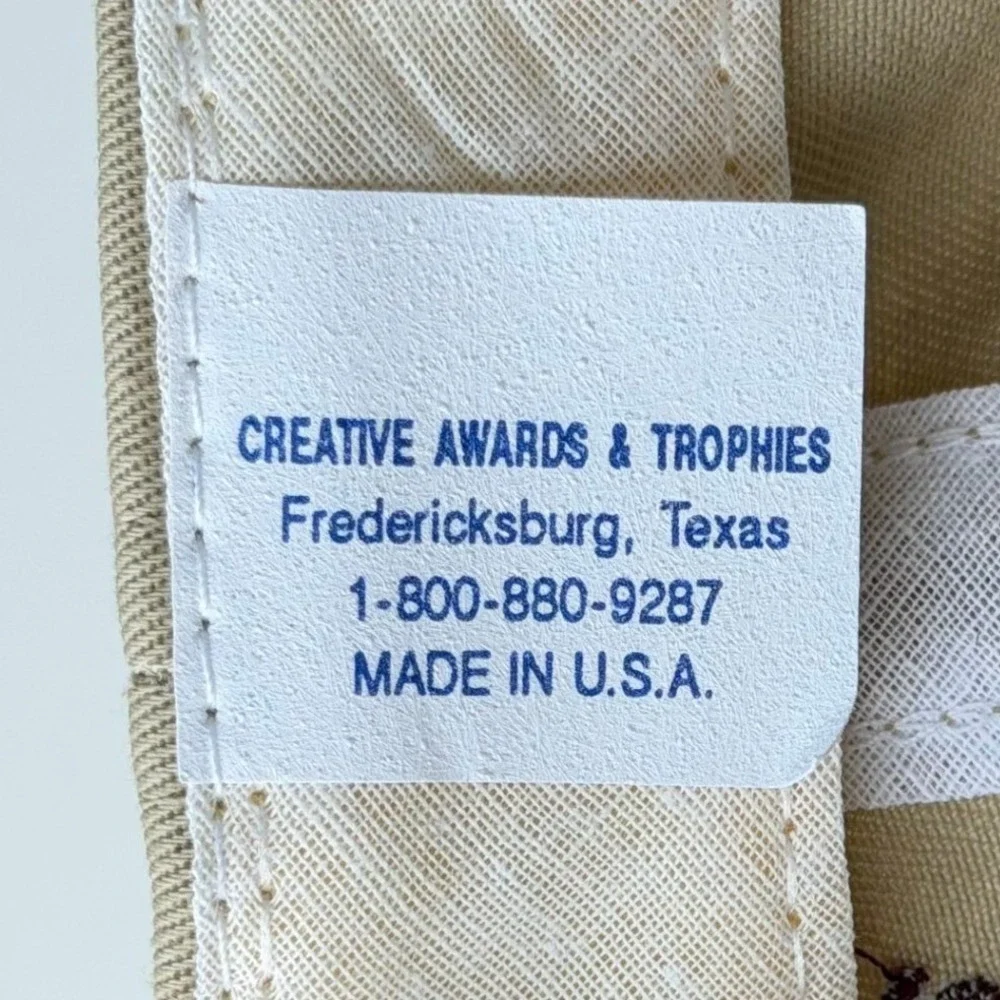 Vintage 1998 Jackson County Fair Snapback Trucker Hat Tan Plaid Made in USA 90s